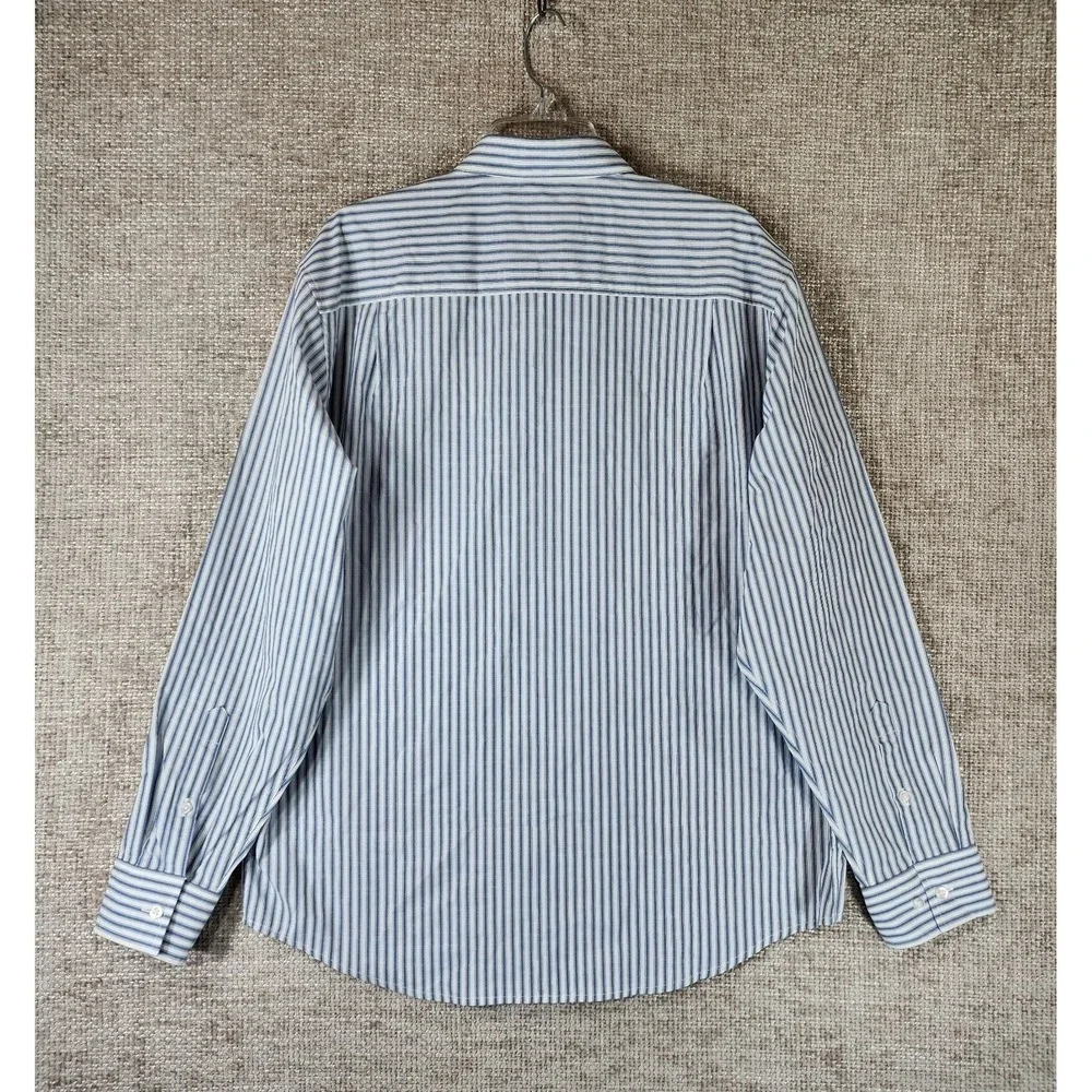 Tommy Bahama Newport Tamati Stripe Shirt Mens L Throne Blue Pima Cotton Blnd NWT - Picture 6 of 13